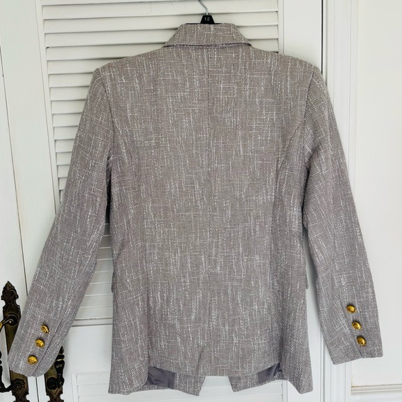 NWT Beige Military Tweed Blazer - Picture 4 of 4
